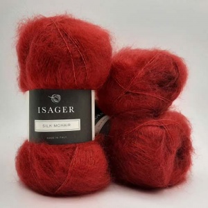 Isager Yarns Silk Mohair - red